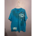 MMA Elite Lost Souls Ride Hard Vengeance Blue T-Shirt SZ XL Y2K Skulls Grunge