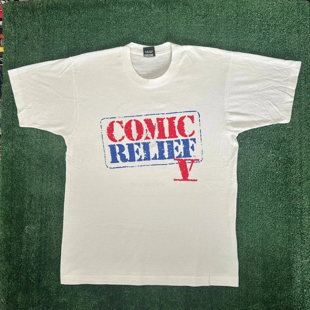 Vintage 90s Comic Relief V T-Shirt HBO TV Stand Up Comedy Robin Williams 1992