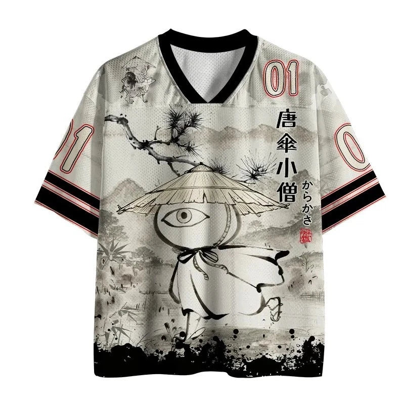 Japanese Yokai Kawaii Mesh Jersey