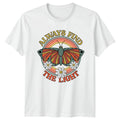 Always Find The Light T-Shirt Butterfly Flower Retro Nature Inspirational