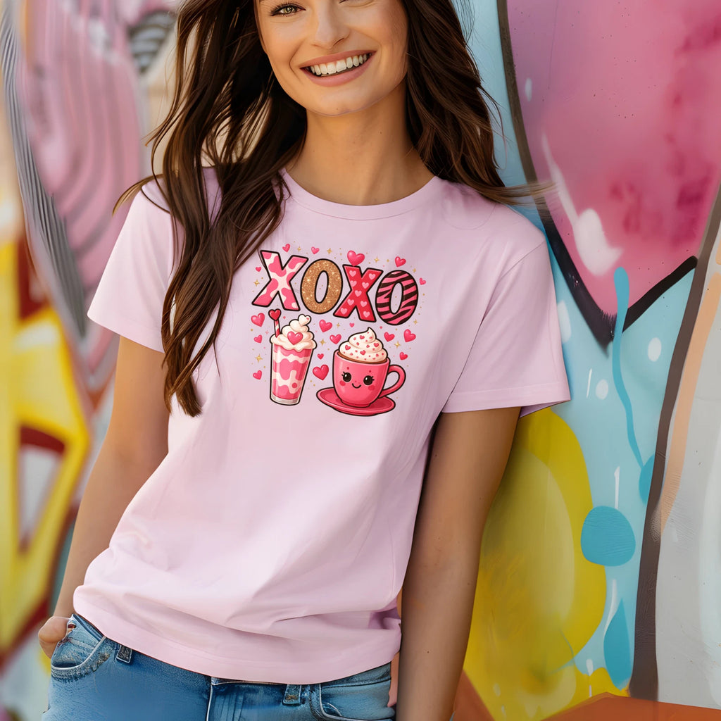 Happy Valentine's Day, Kawaii XOXO Drink! Unisex T-Shirt