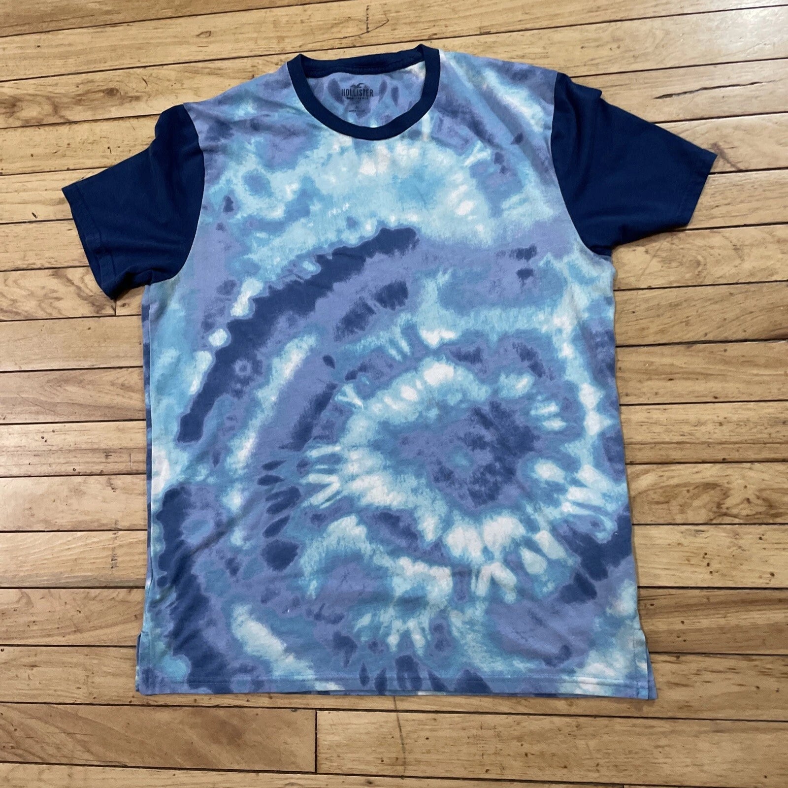 HOLLISTER California Tie Dye T Shirt Men M Light Purple Blue Hippie Retro Boho M