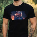 Mens Beaver as Astronaut Print Cotton T-Shirt Size XS to 5XL
