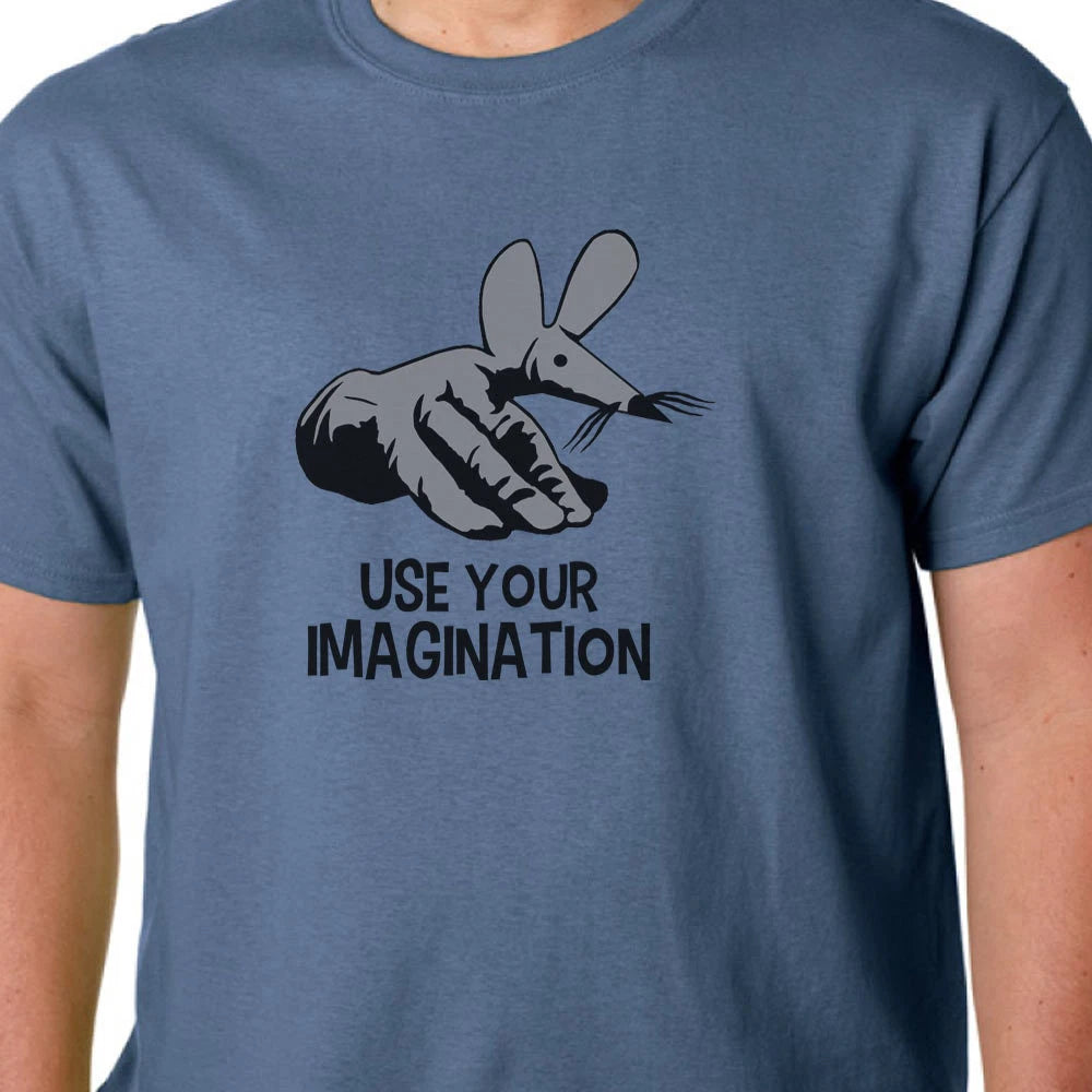 Fingermouse Use Your Imagination T-Shirt Fingerbobs 70's 80's Kids TV