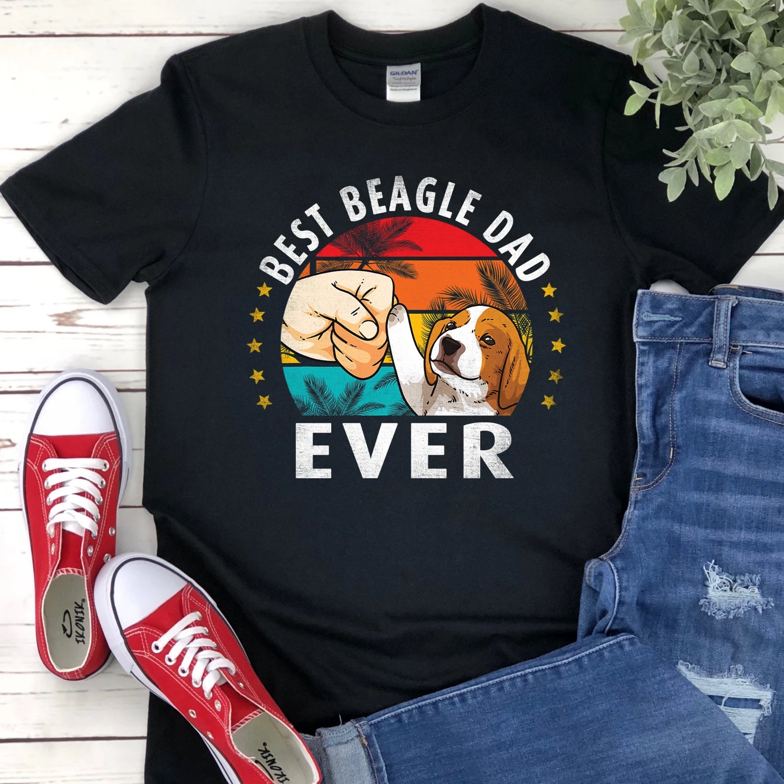 Best Beagle Dad Ever Beagle Dad Shirt Dog Daddy Beagle T-Shirt Dad Gift