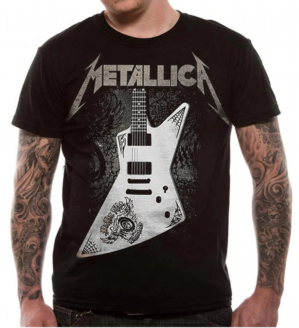 Official Metallica T Shirt Papa Het Guitar Black New S M L XL XXL