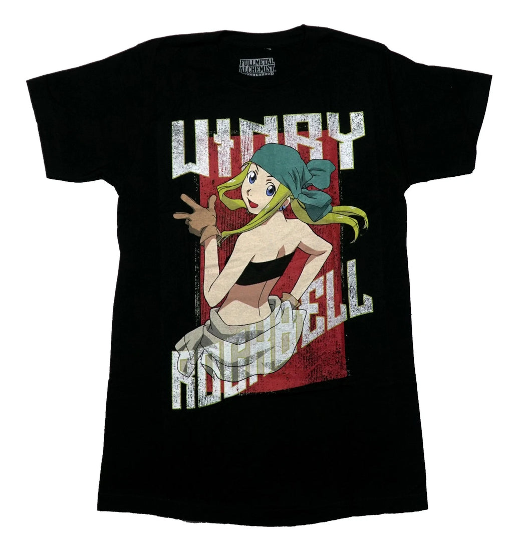 FullMetal Alchemist Brotherhood New Adult T-Shirt -Winry Rockbell Looking Back
