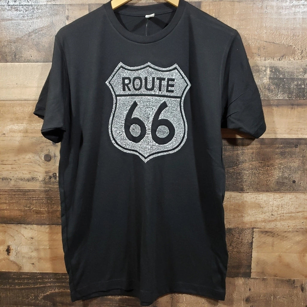 LA Pop NWT major cities along Route 66 graphic short sleeve tshirt men's medium