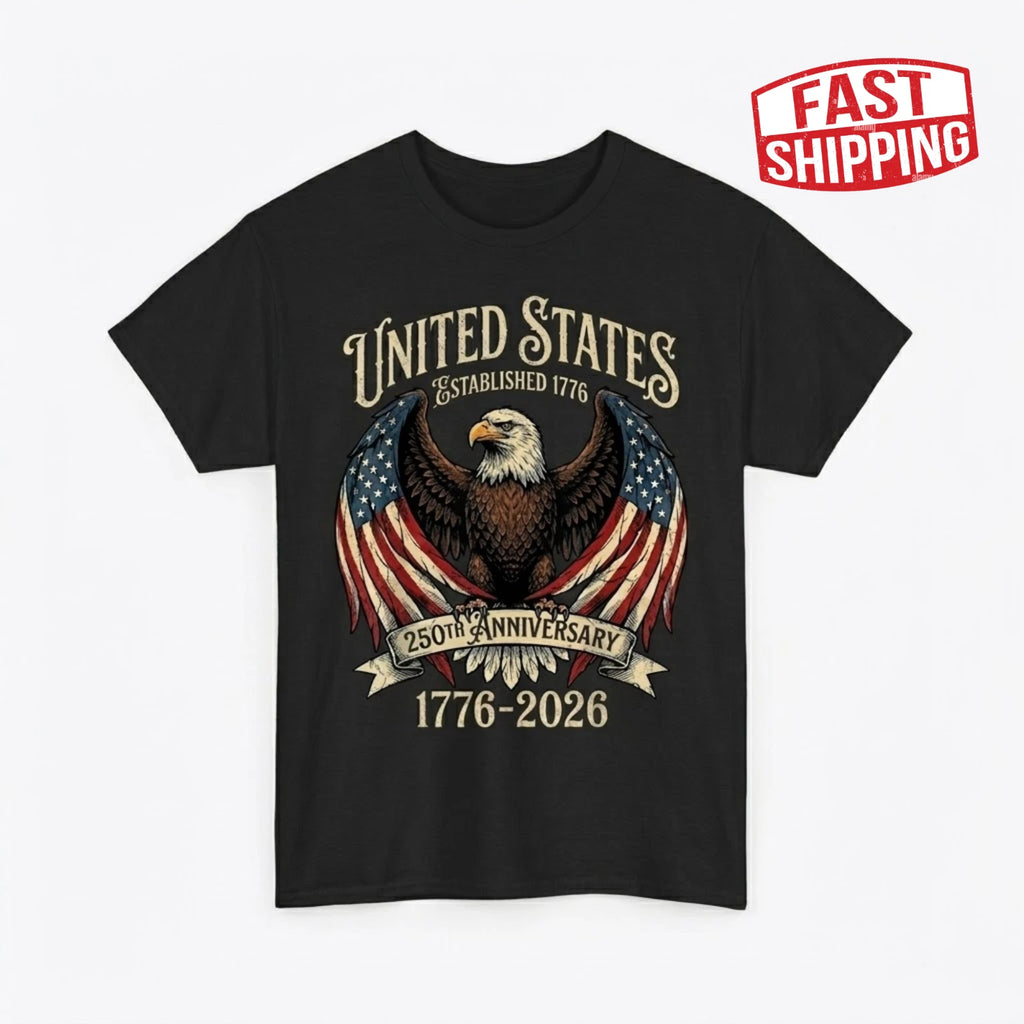 250 Years American Flag Bald Eagle 250th Anniversary USA Patriotic T-Shirt