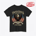 250 Years American Flag Bald Eagle 250th Anniversary USA Patriotic T-Shirt