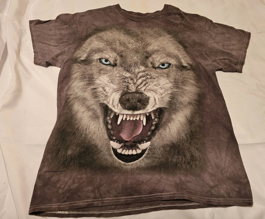 The Mountain 3D Tees Snarling Wolf Shirt - Adult Size Medium