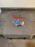 VTG 90s KEEP ON TRUCKIN' MAN T SHIRT LARGE PRINT ROBERT CRUMB ARTIST HIPPIE