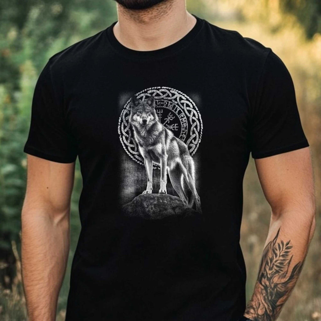 Mens Fox Samurai Motif Cotton T-Shirt Size XS to 5XL