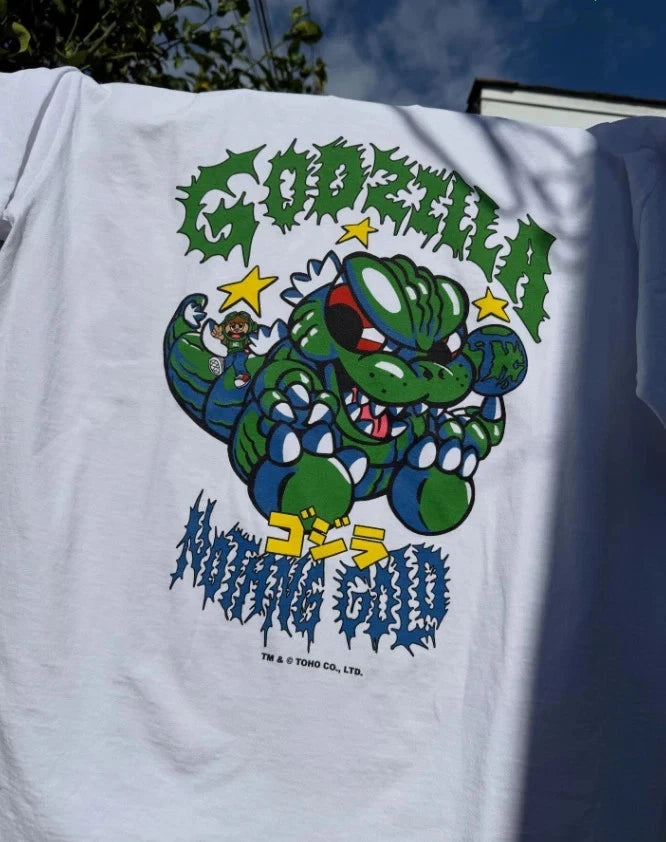 Godzilla X Nothing Gold Engee Shirt Pop Up Cartoon Godzilla T-Shirt