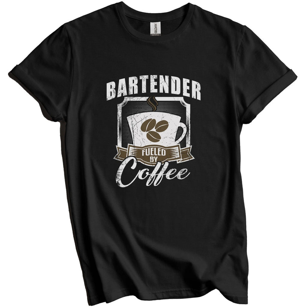 Bartender Fueled By Coffee Funny T-Shirt Gift for Bartender