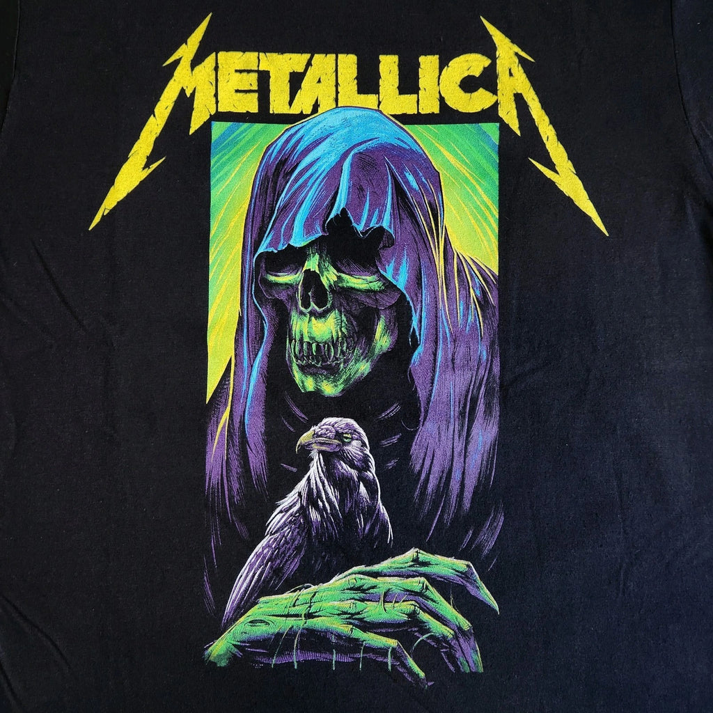 Metallica Grim Reaper Death Rock Band Official Merch Black S-XL Graphic T-Shirt