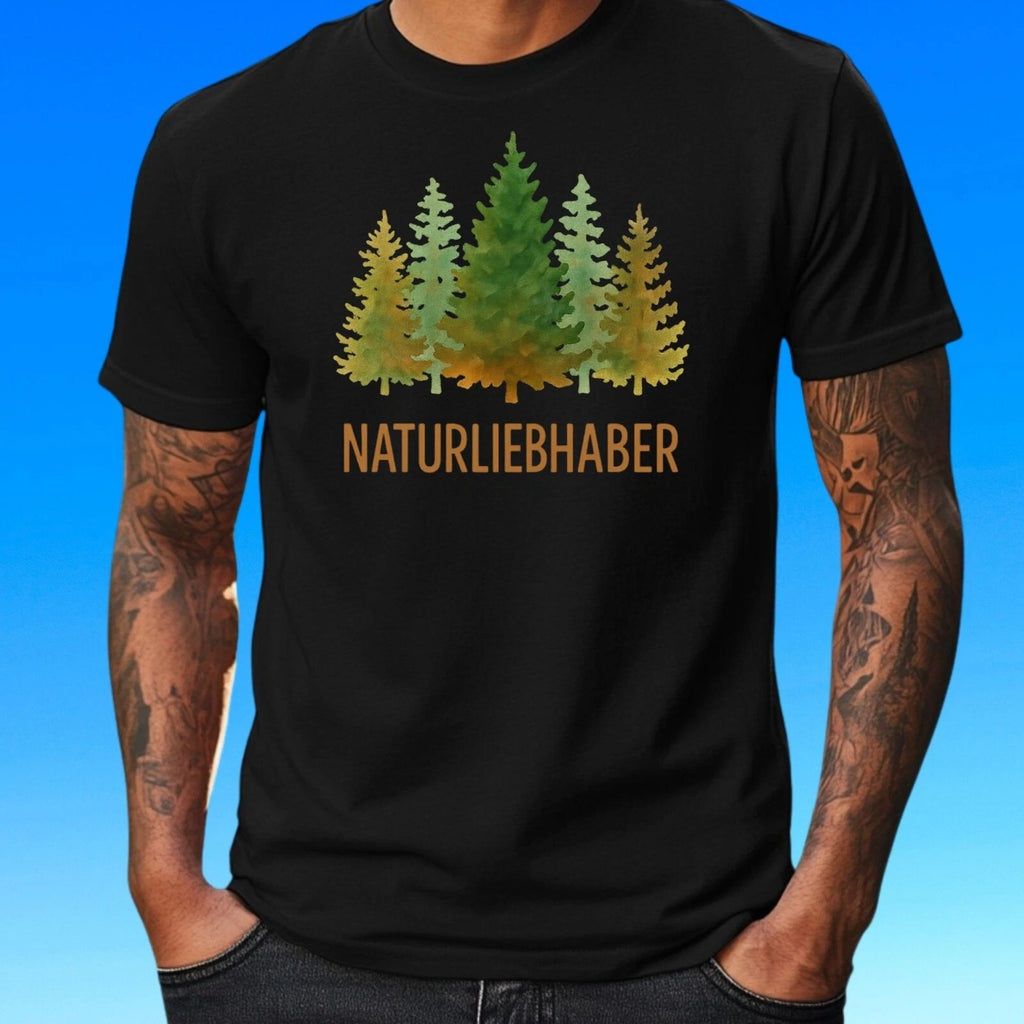 Mens Naturefriend Motif Cotton T-Shirt Size XS to 5XL