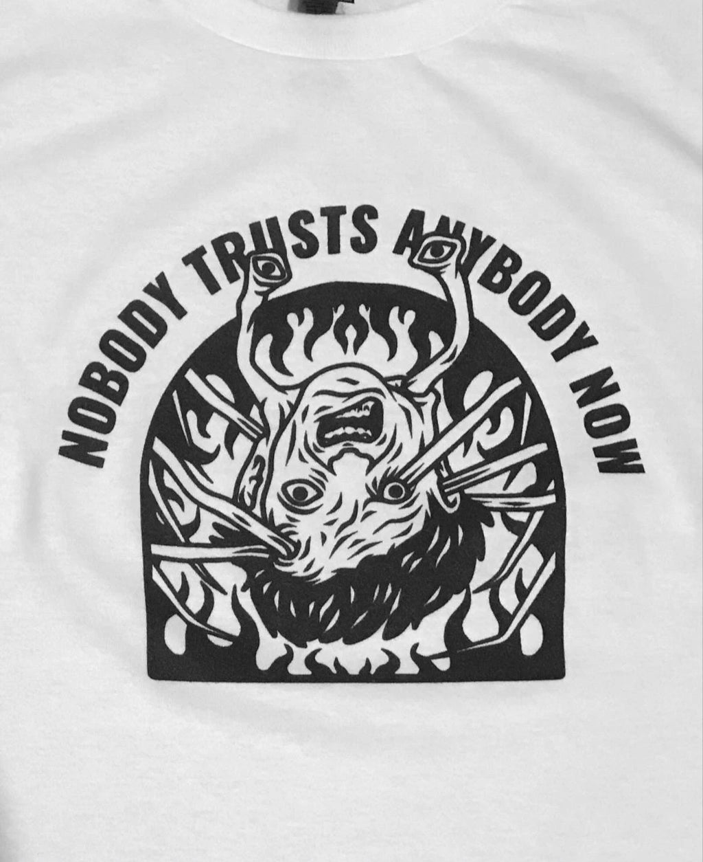 The Thing retro horror punk goth white Size Large unisex T-shirt