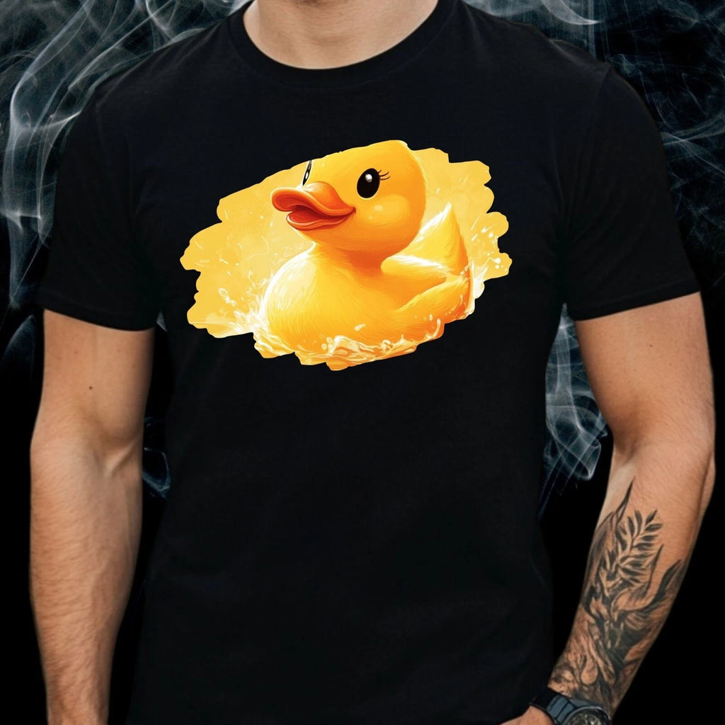 Mens Rubber Duck Motif Cotton T-Shirt Size XS to 5XL