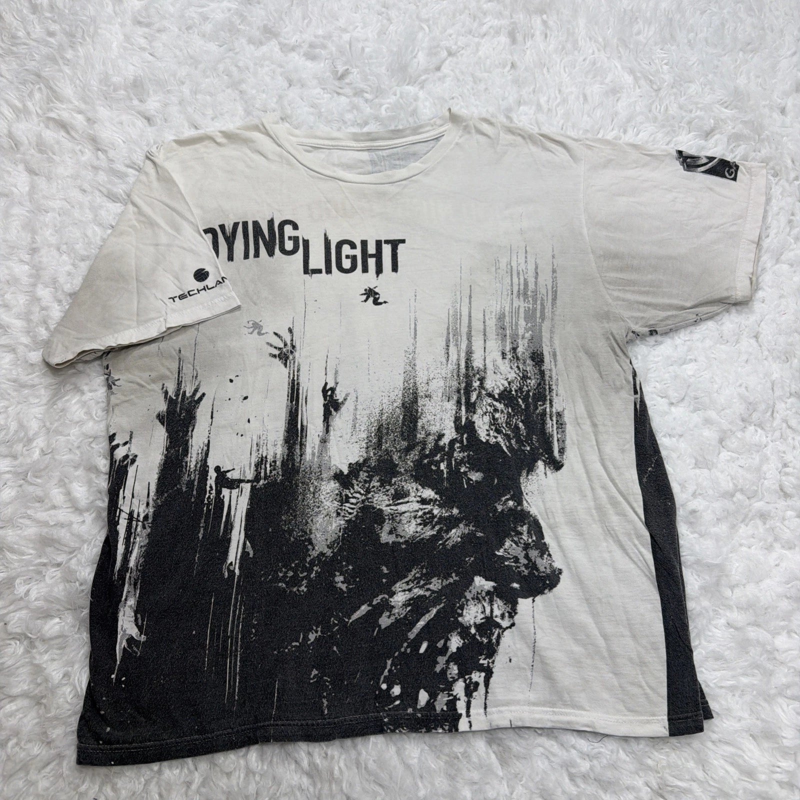 Dying Light Good Night Luck Video Game Promo T-Shirt, Techland Mens L/XL Rare!!