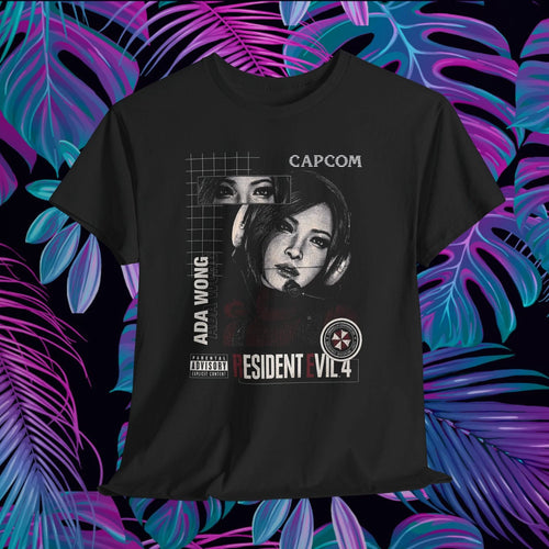 Ada Wong Resident Evil 4 Shirt Capcom Umbrella Corp Graphic Tee Y2K