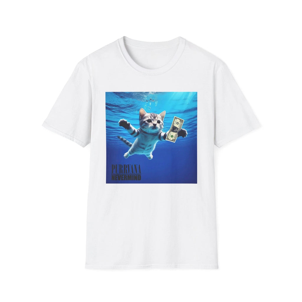 Purrvana T-Shirt, Meditative Cat Lover Tee, Boho Kitty Shirt