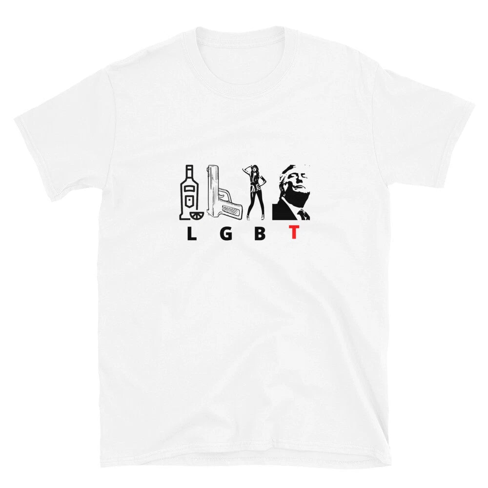 Liquor Guns Babes Trump LGBT Trump Funny Parody Election 2020 Political MAGA