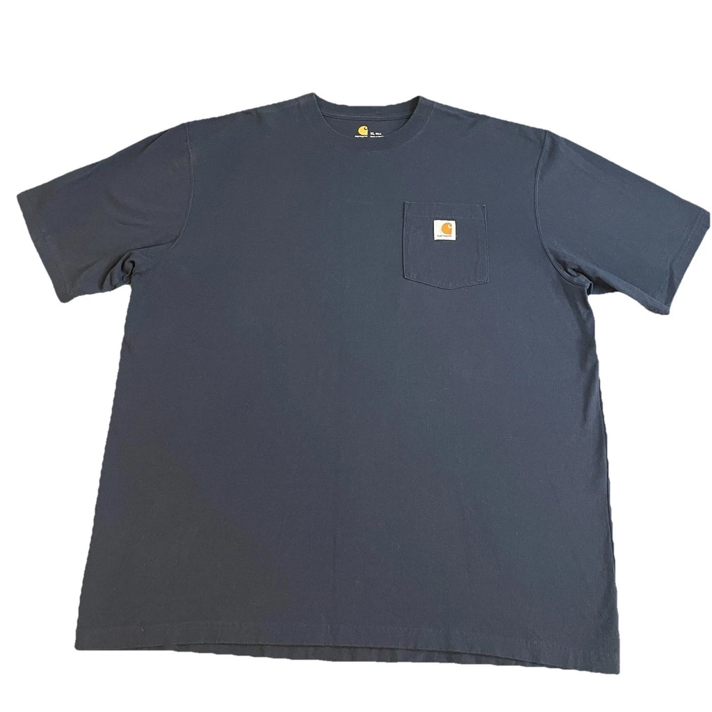 Carhartt Pocket T-Shirt Men’s XL Tall Blue Original Fit Workwear Dad Heavyweight