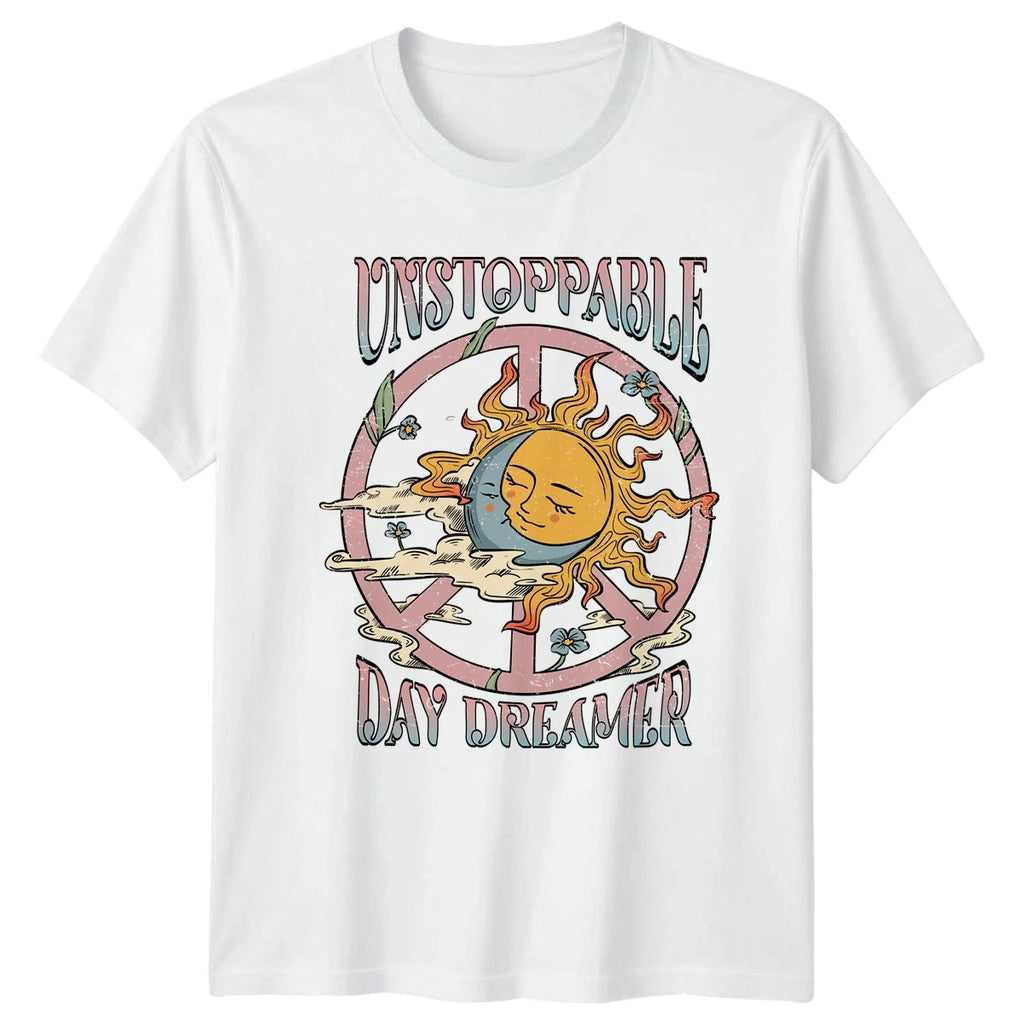 Unstoppable Day Dreamer Peace T-Shirt Hippie Boho Lifestyle Birthday Gift