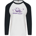 Maybe Never Lazy Cat Sleeping Mens L/S Baseball T-Shirt