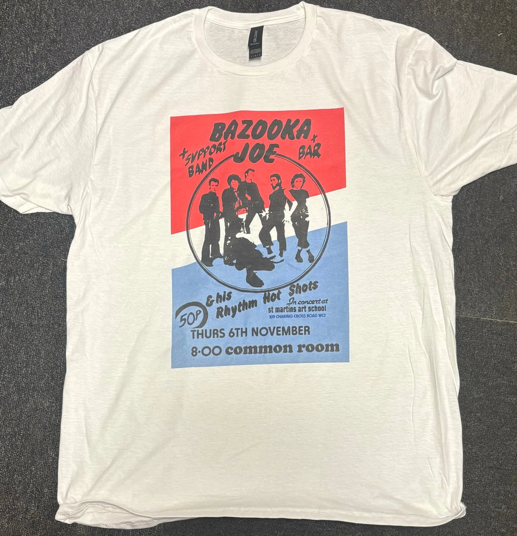 Bazooka Joe (Adam And The Ants/Sex PIstols) T-SHIRT - 'FLYER POSTER 1975 -