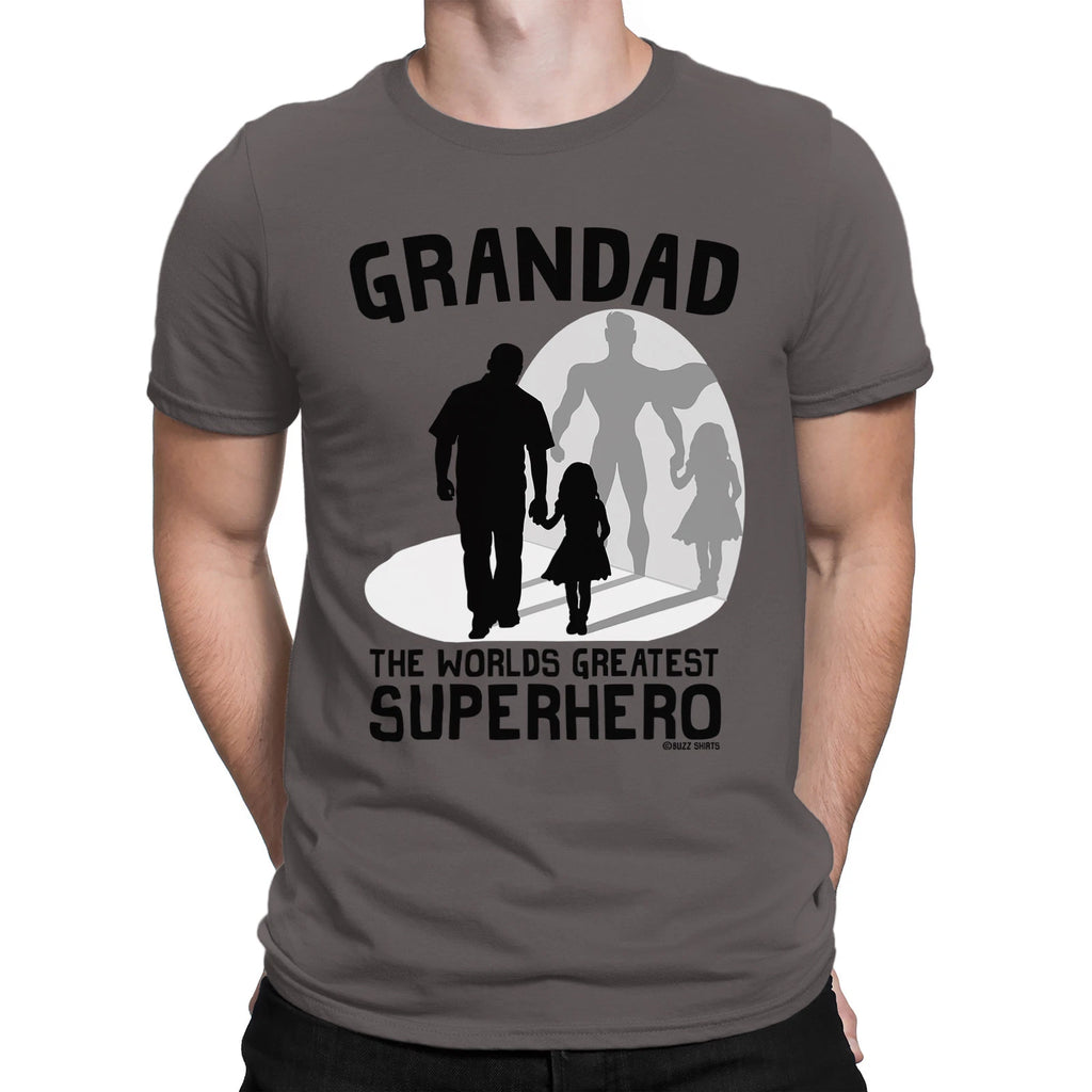 Grandad Favourite Superhero Mens  T-Shirt Granddaughter Christmas Gift