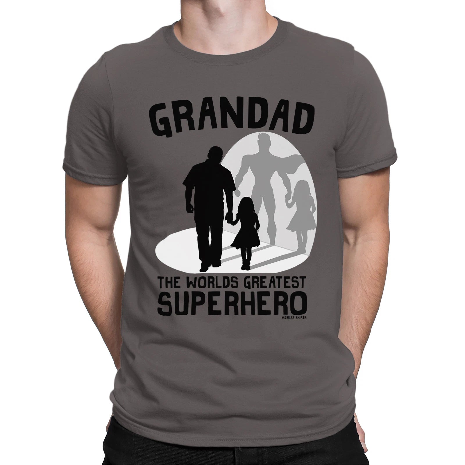 Grandad Favourite Superhero Mens  T-Shirt Granddaughter Christmas Gift