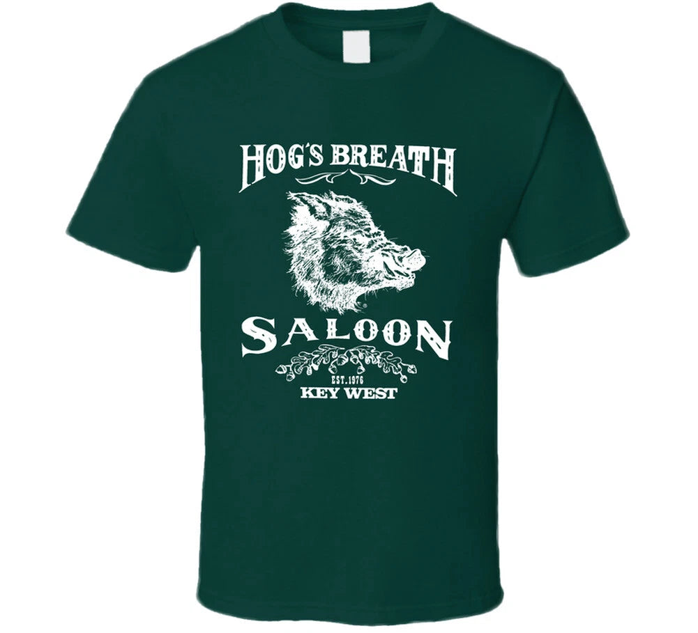 80s Hogs Breath Saloon Fort Walton Green Motorcycle Fan T Shirt