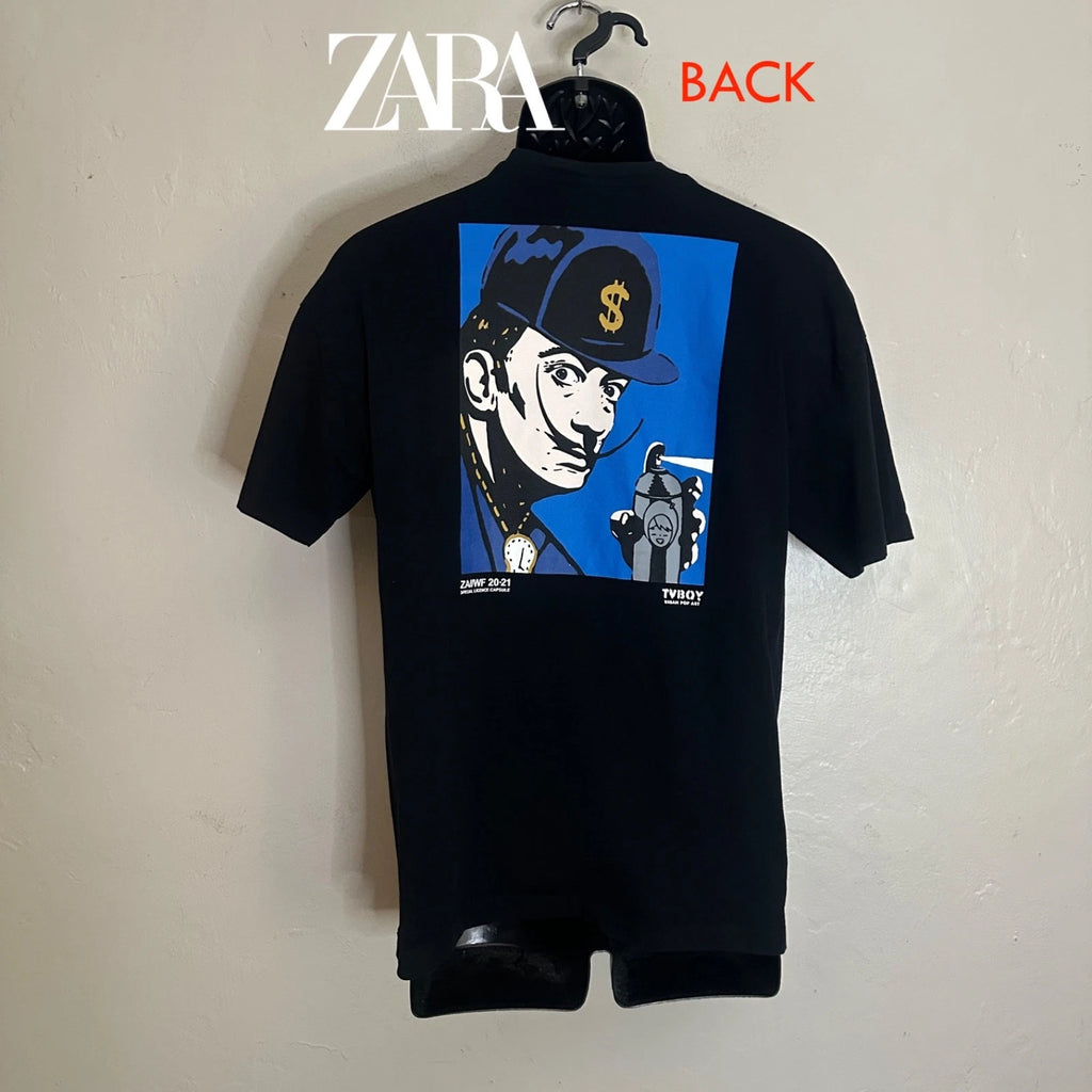 Zara TV Boy Urban Pop Art T Shirt Small Limited Edition Gently worn 20" armpits
