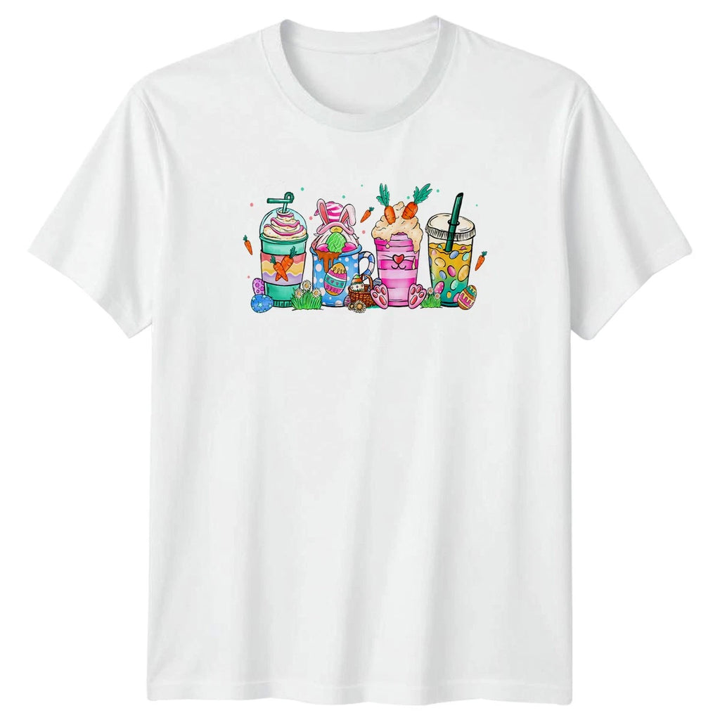 Cute Kawaii Easter Coffee Drinks T-Shirt Spring Drinks Holiday