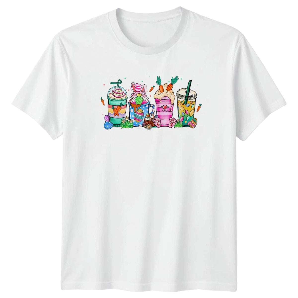 Cute Kawaii Easter Coffee Drinks T-Shirt Spring Drinks Holiday