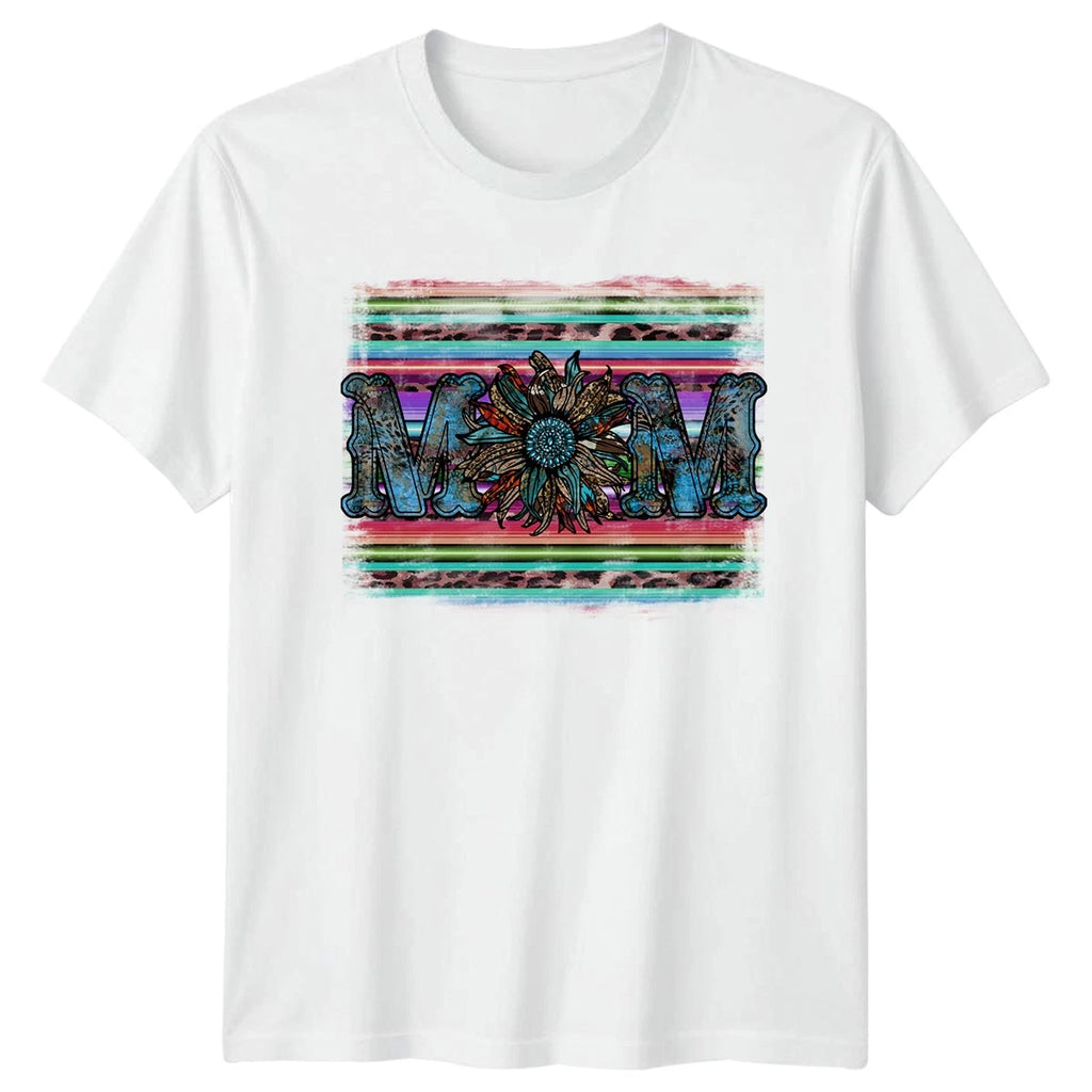 Mom Womens T-Shirt Western Boho Motherhood Mothers Day Gift For Her