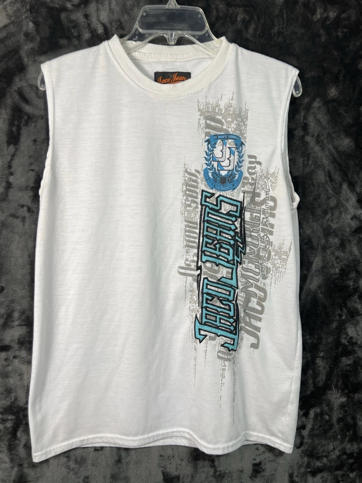 Jaco Jeans Muscle Shirt Men’s Large White Y2K Skate Streetwear Graphic