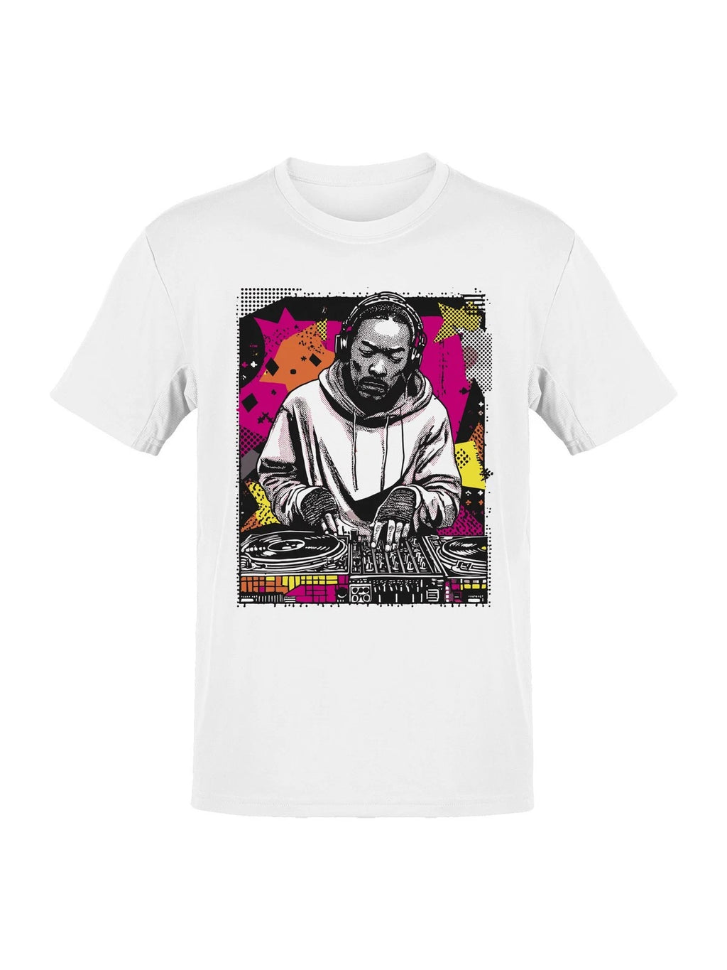 Retro DJ Mixing Pop Art Vibes Men's T-shirt