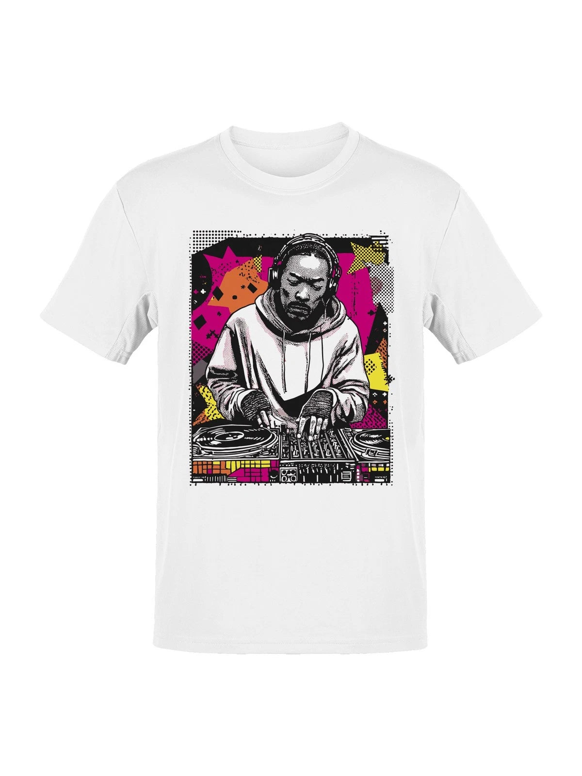 Retro DJ Mixing Pop Art Vibes Men's T-shirt