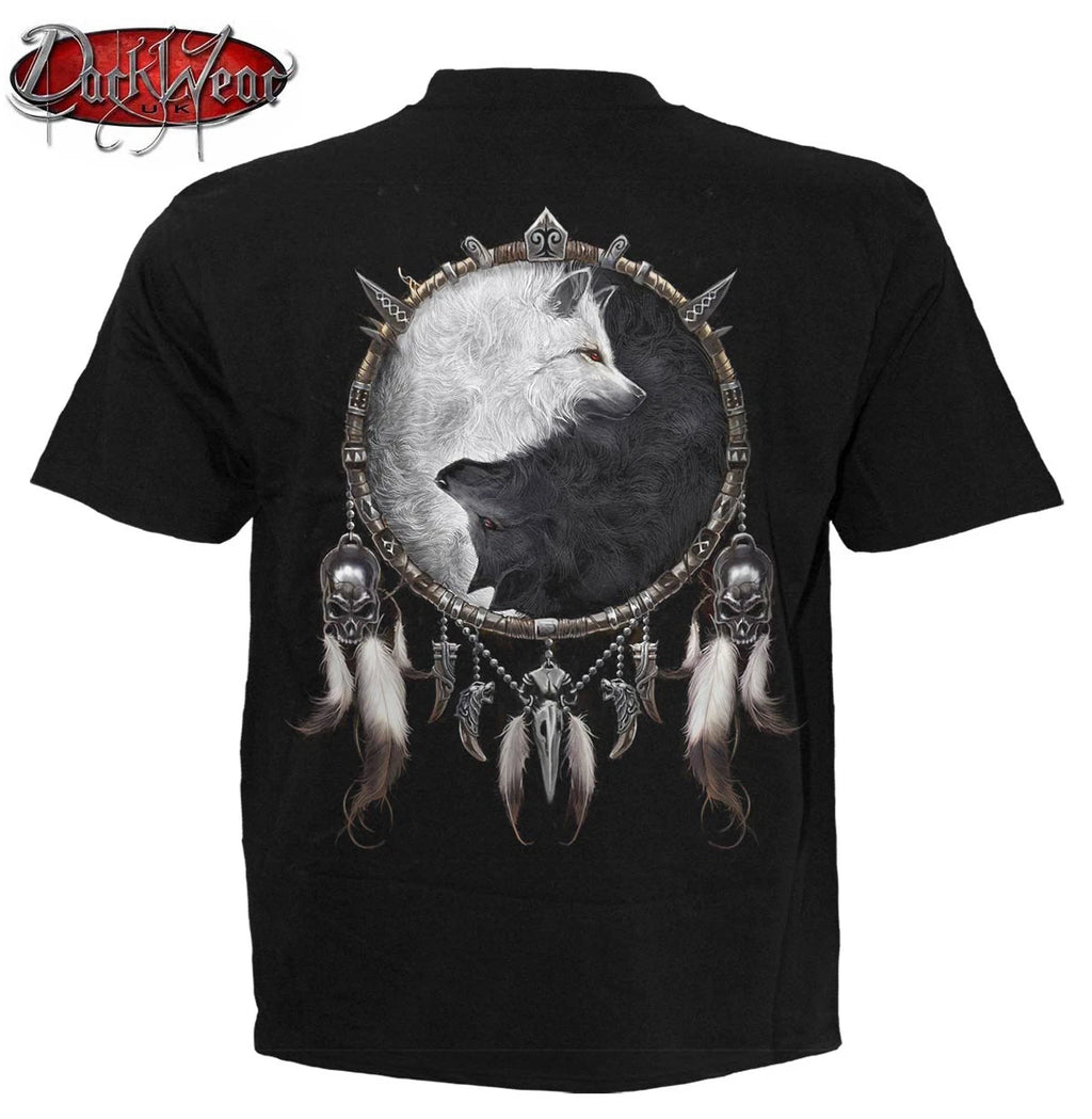 SPIRAL DIRECT WOLF CHI T-Shirt,Biker/Skull/Goth/Wolf/Native/Yin Yang/Top/Tee