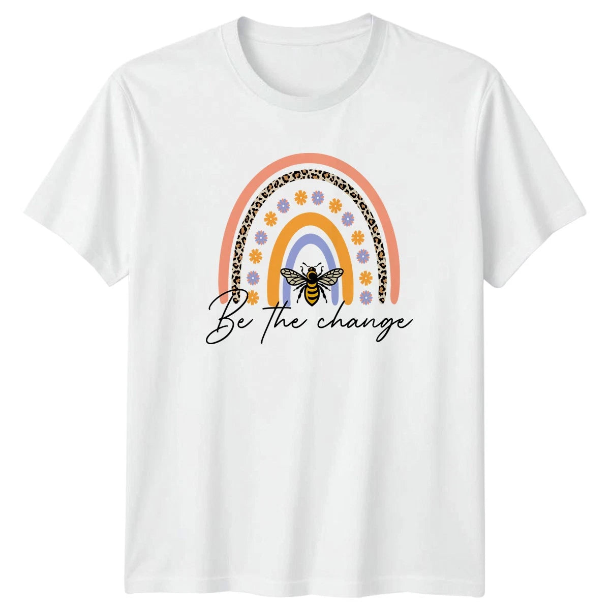 Be The Change T-Shirt Boho Bee Inspirational Nature Birthday Gift