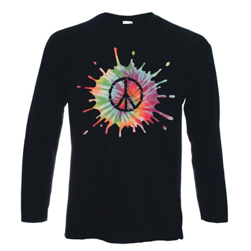 CND Psychedelic Long Sleeve T-Shirt - Peace Symbol Nuclear Hippy - Choice of Color