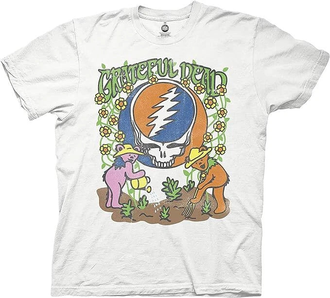 Mens Grateful Dead Rock Shirt - Grateful Dead Steal Your Face Skull Dancing Bear