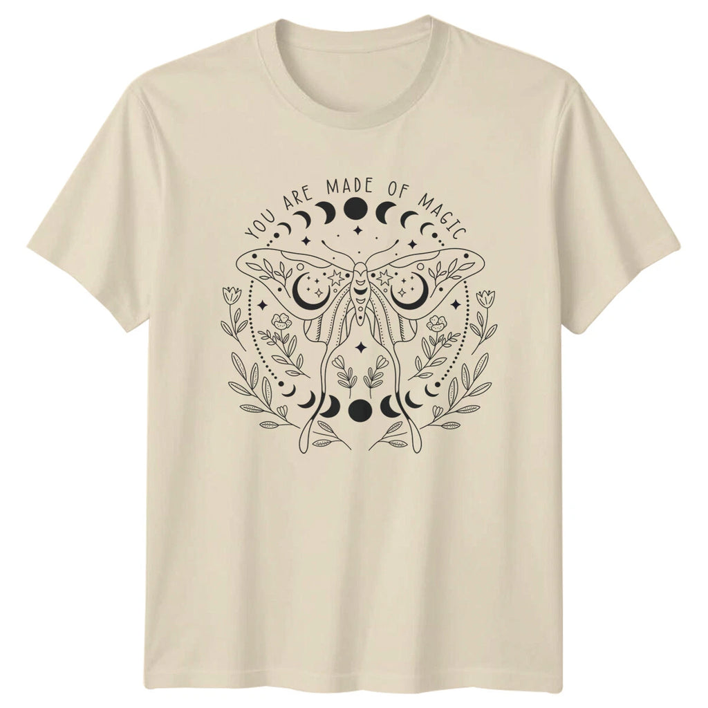 Boho Celestial Moth You Are Made Of Magic Graphic T-Shirt