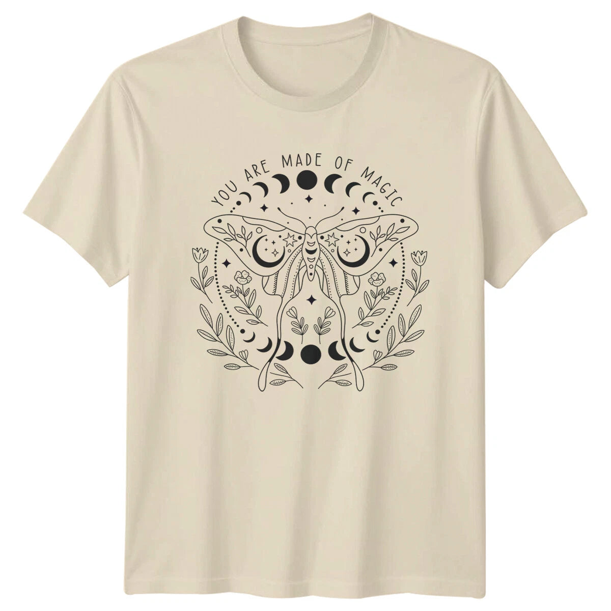 Boho Celestial Moth You Are Made Of Magic Graphic T-Shirt