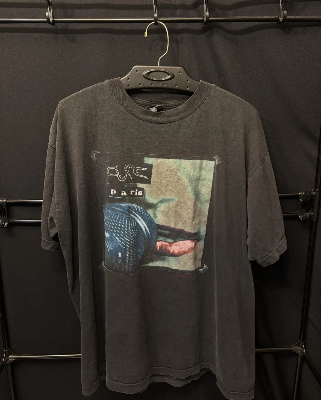 Vintage The Cure Paris T Shirt XL Black 90s Goth Alternative Rock Fade Rare