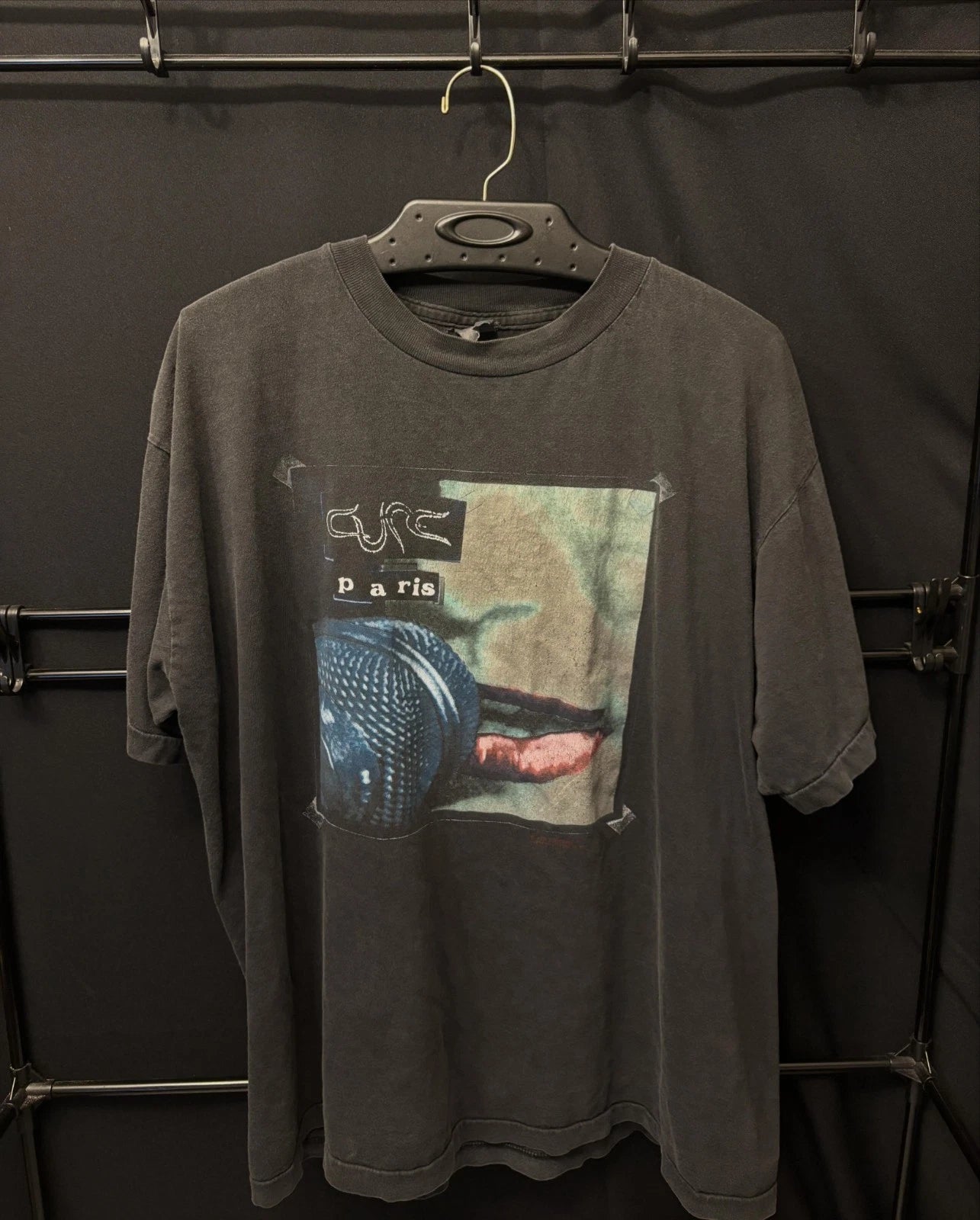 Vintage The Cure Paris T Shirt XL Black 90s Goth Alternative Rock Fade Rare