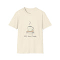 Relaxed Coffee & Books Tee — "Off the Clock" - Cozy Workspace T-Shirt